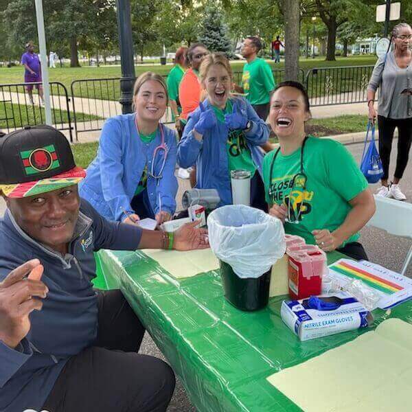 Smiling At Male Wellness Walk