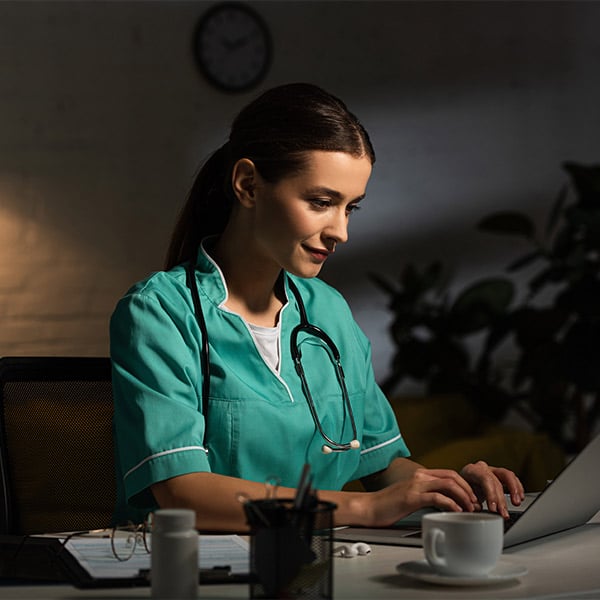 nurse studying
