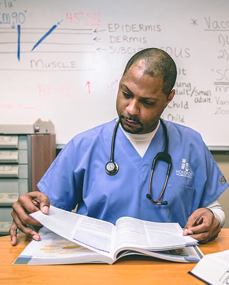 nursing student studying